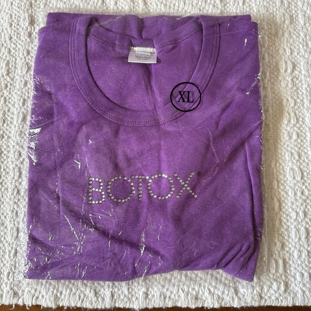 Vintage BOTOX Drug Promo T Shirt Women's Size Large Rhinestone Embellished Vtg